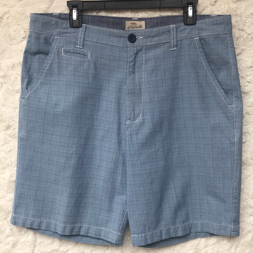 EUC Bob Timberlake Blue/White Plaid Shorts Sz36
